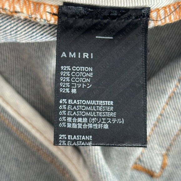 Amiri Clay Indigo Bandana Flame Patch Jeans - Picture 4 of 4
